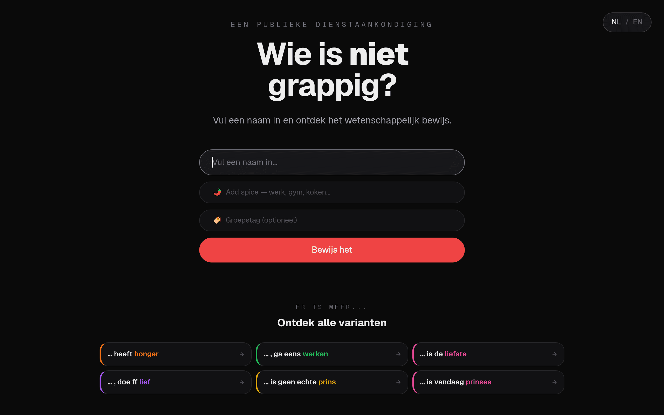 Is Niet Grappig