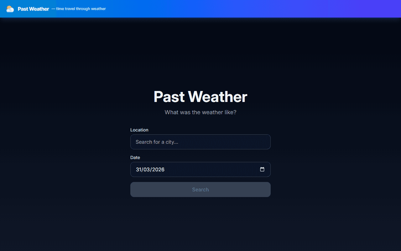 Past Weather